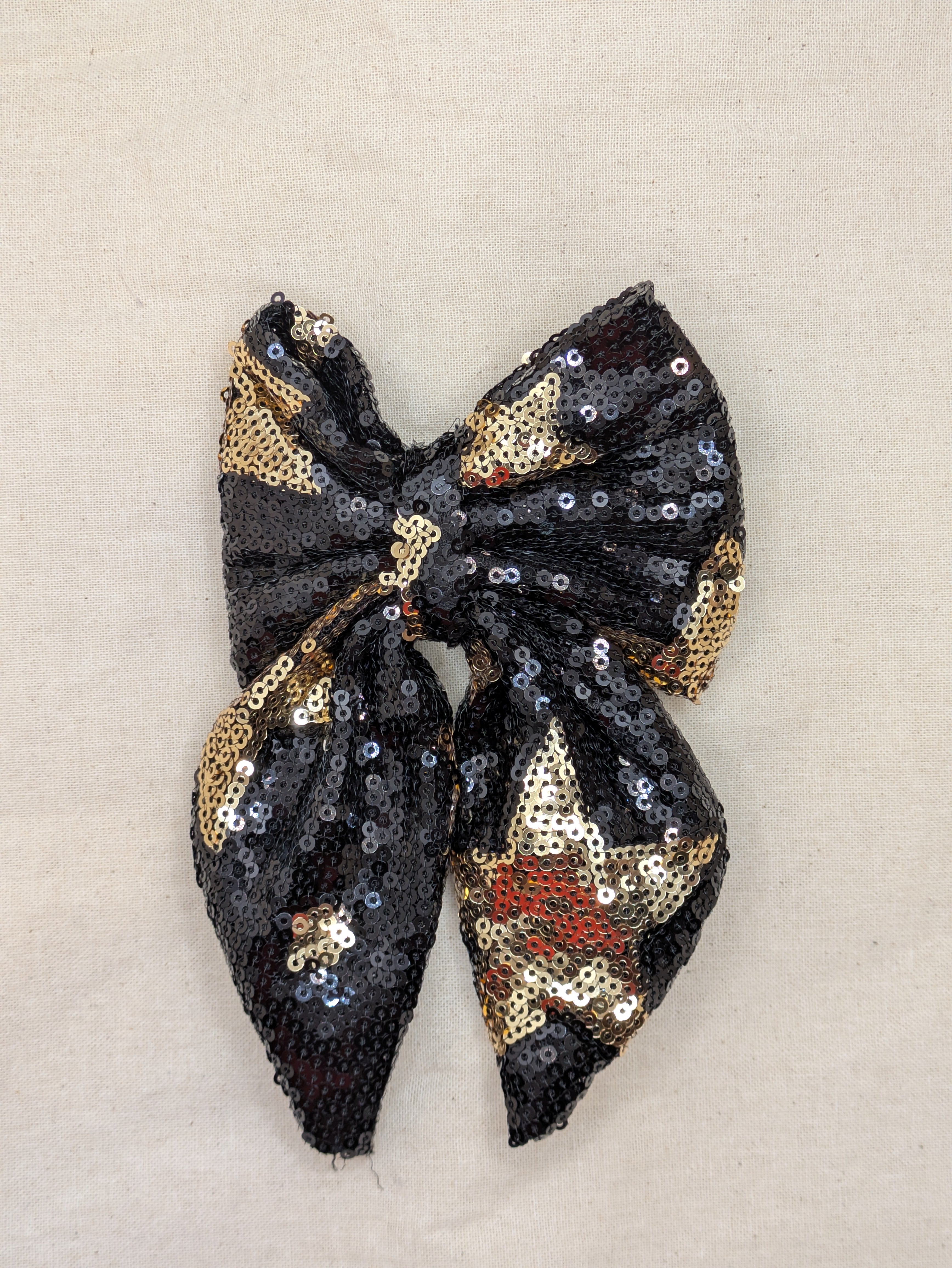 Black Sequin Star Sailor Bow