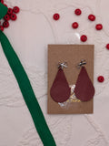 Signature Earring - Burgundy