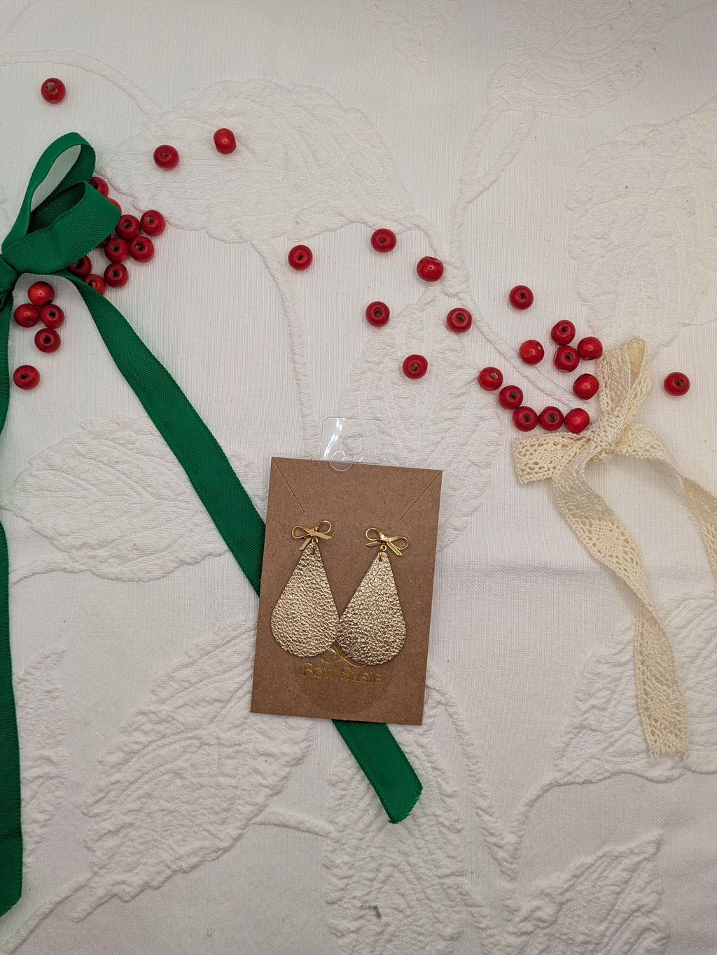 Signature Earring - Gold Crackle