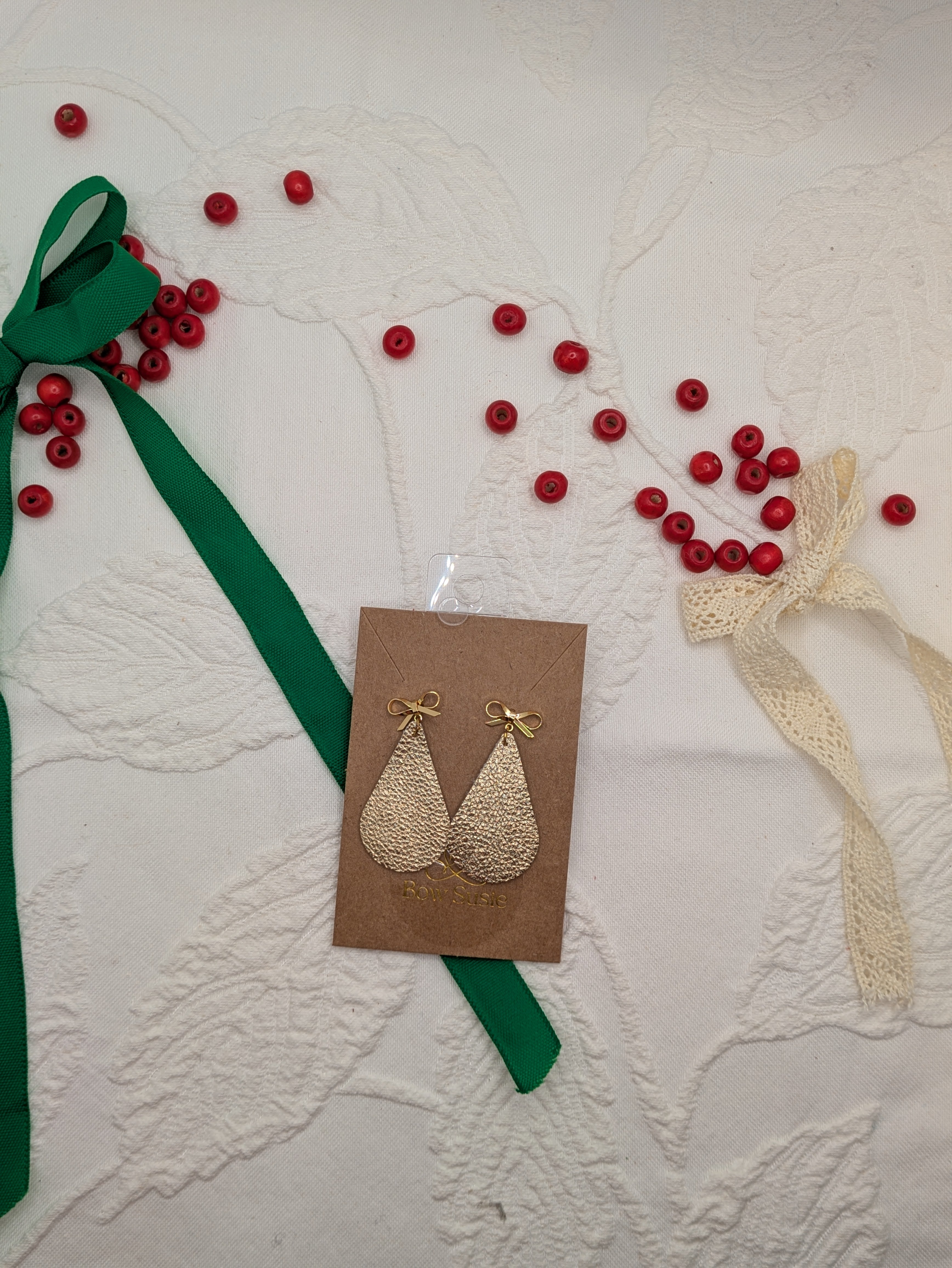 Signature Earring - Gold Crackle